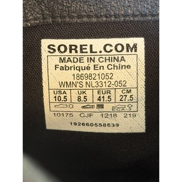 Sorel Emelia Zip Bootie Brown Women’s 10.5 Waterproof Suede Ankle NL3312-052 - Picture 9 of 9